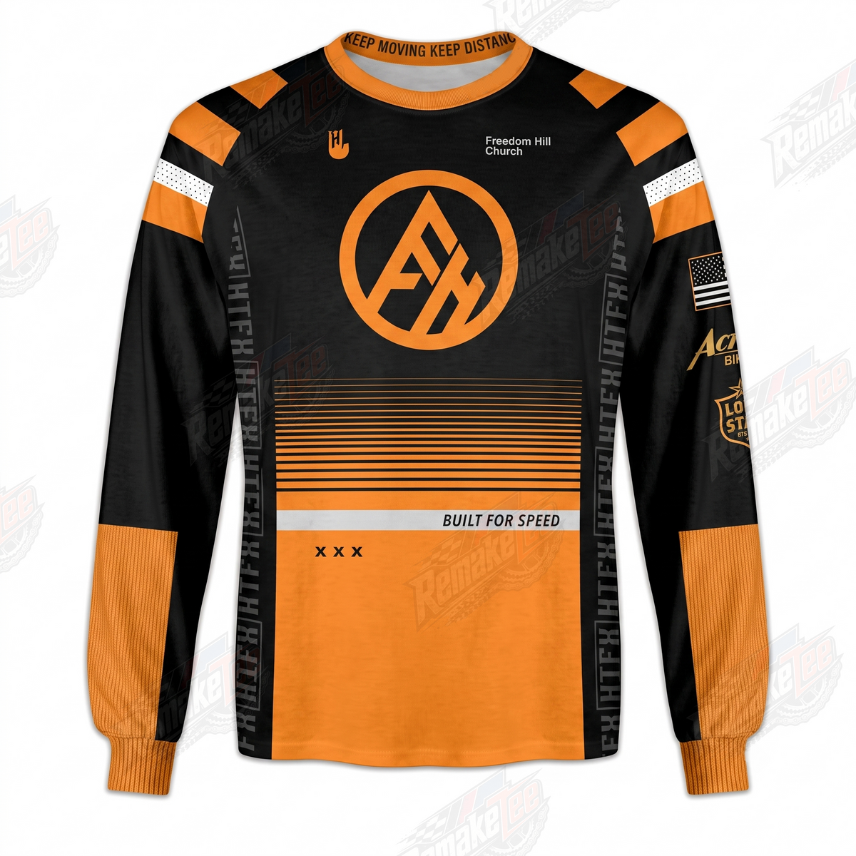 Freedom Hill Church Built For Speed vintage BMX racing jersey - product view