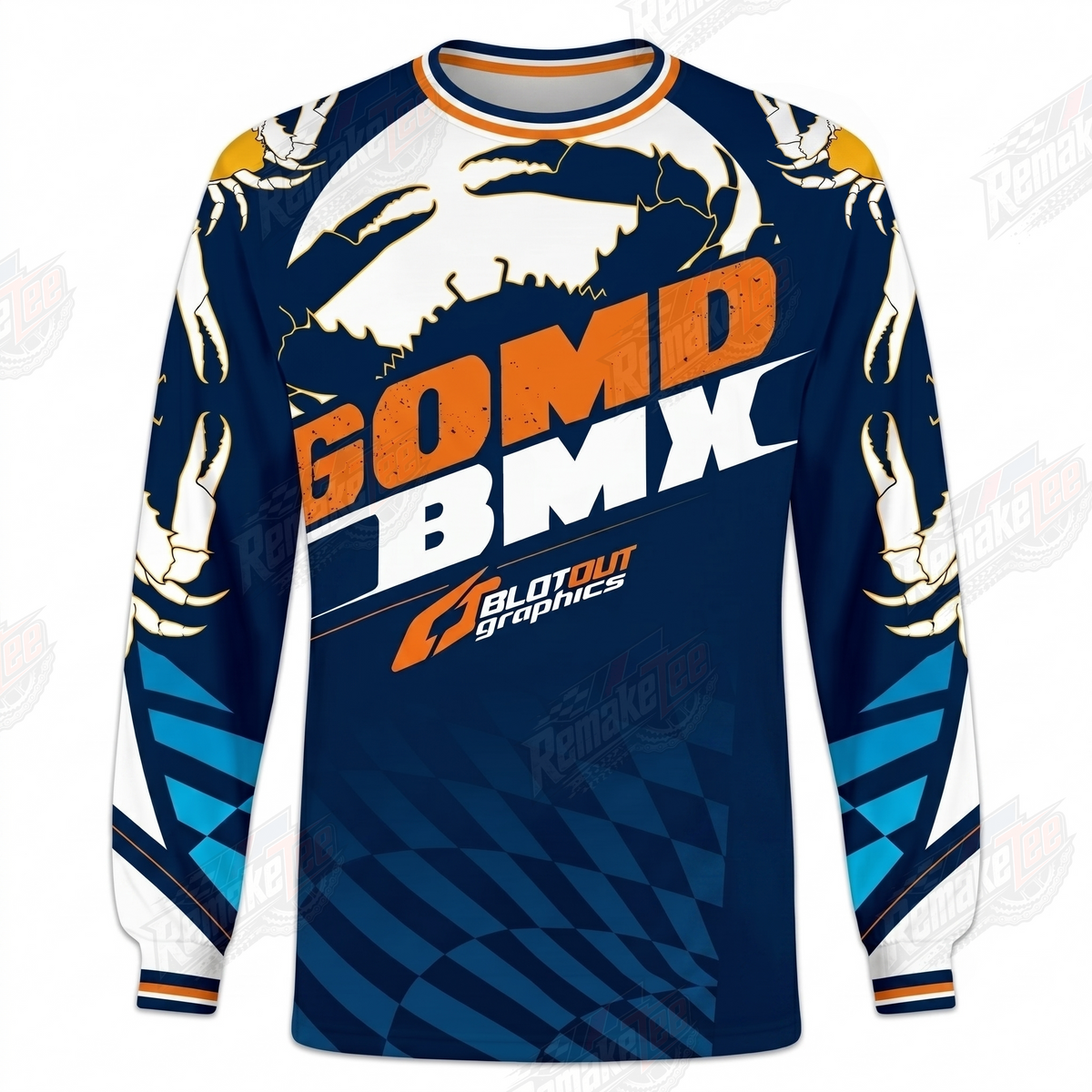 GOMP BMX Blot Out Graphics vintage racing jersey - product view