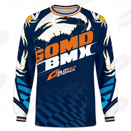 GOMP BMX Blot Out Graphics vintage racing jersey - product view
