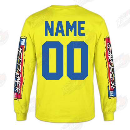 GT Performer Pro Tour Yellow Blue vintage BMX racing jersey - alternate product view