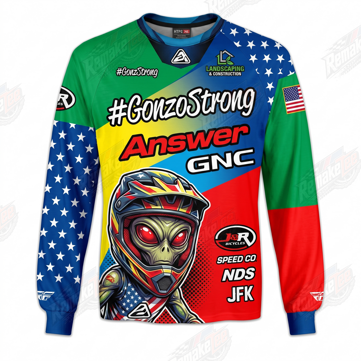 GonzoStrong Answer GNC vintage BMX racing jersey - product view