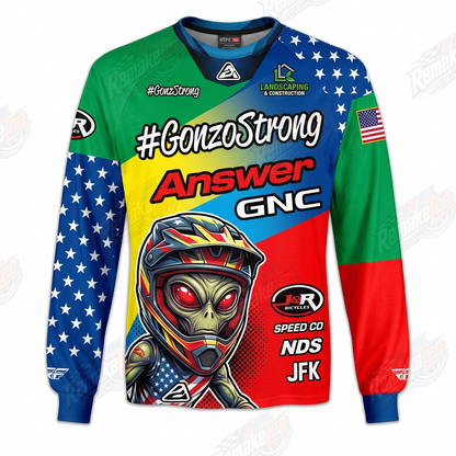 GonzoStrong Answer GNC vintage BMX racing jersey - product view