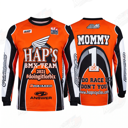 Hap's Honda Squared Answer vintage BMX racing jersey - product view