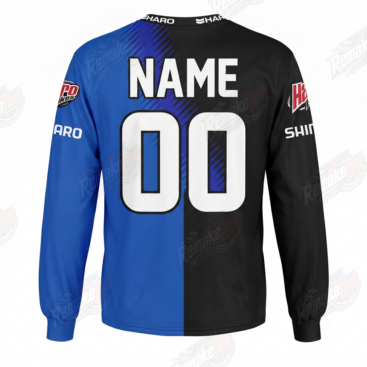 Haro Bikes Adidas Blue Black vintage BMX racing jersey - alternate product view
