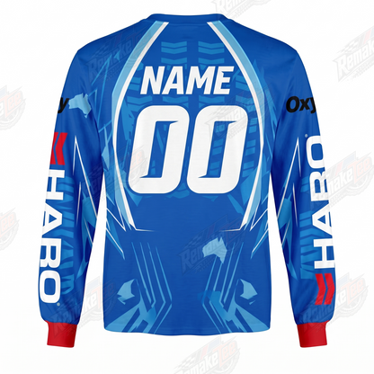 Haro Bikes Factory Team Lineage Blue vintage BMX racing jersey - alternate product view