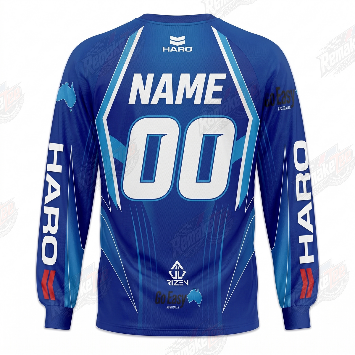 Haro Bikes Factory Team Lineage Navy vintage BMX racing jersey - alternate product view