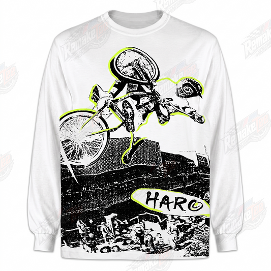 Haro Freestyle Rider Sketch White vintage BMX racing jersey - product view