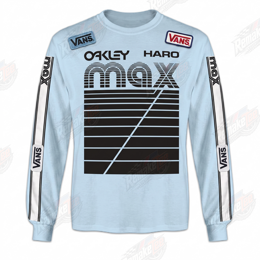 Haro Max Oakley Vans Light Blue vintage BMX racing jersey - product view