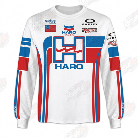 Haro Racing USA Oakley Vector BMX White vintage racing jersey - product view