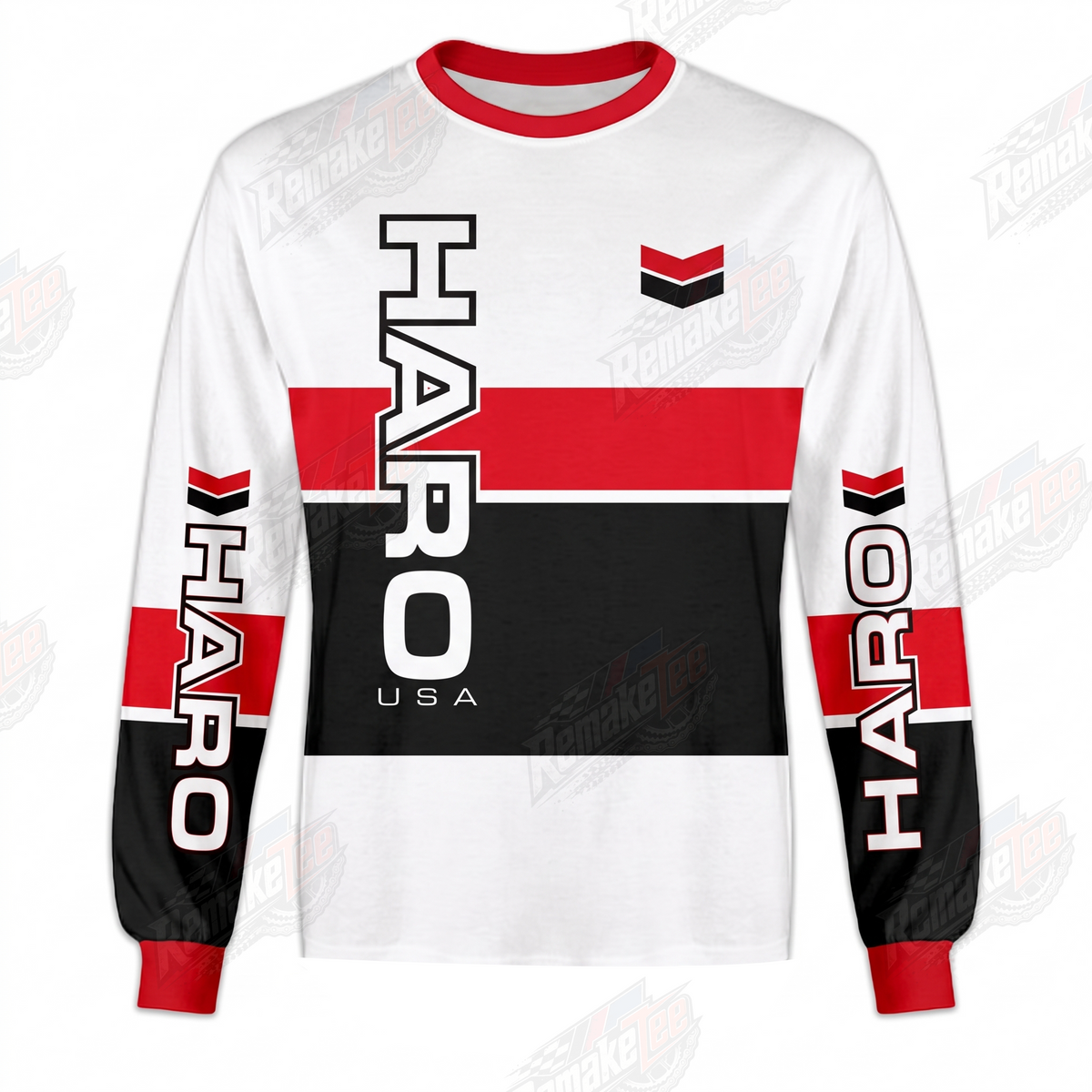 Haro USA Red White Black vintage BMX racing jersey - product view