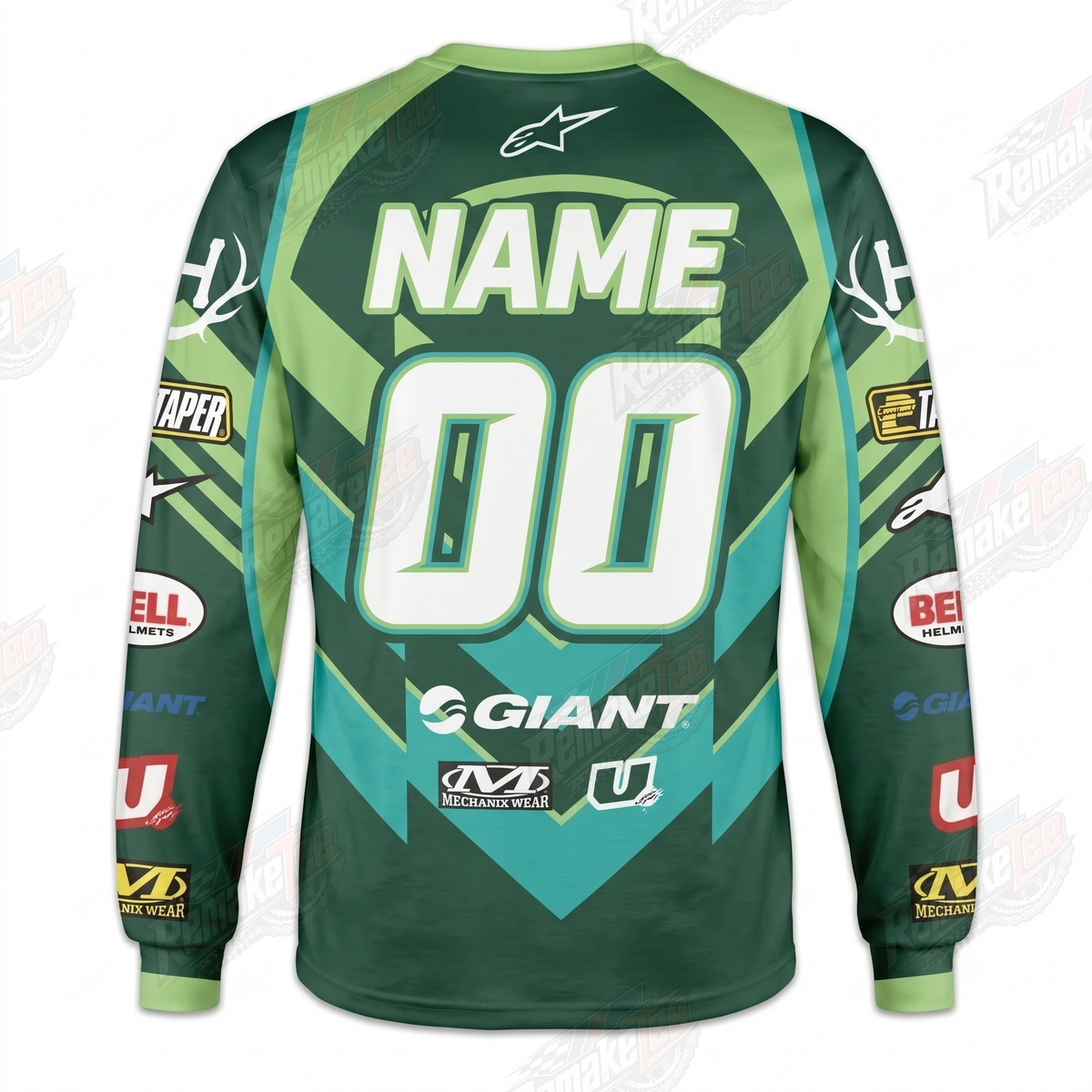 Harvest League Green vintage BMX racing jersey - alternate product view