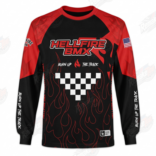 Hellfire BMX vintage racing jersey - product view