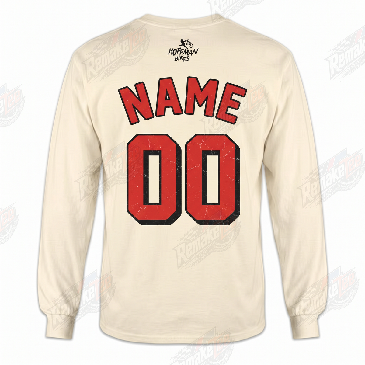 Hoffman Bikes A Bike Thing Cream vintage BMX racing jersey - back view