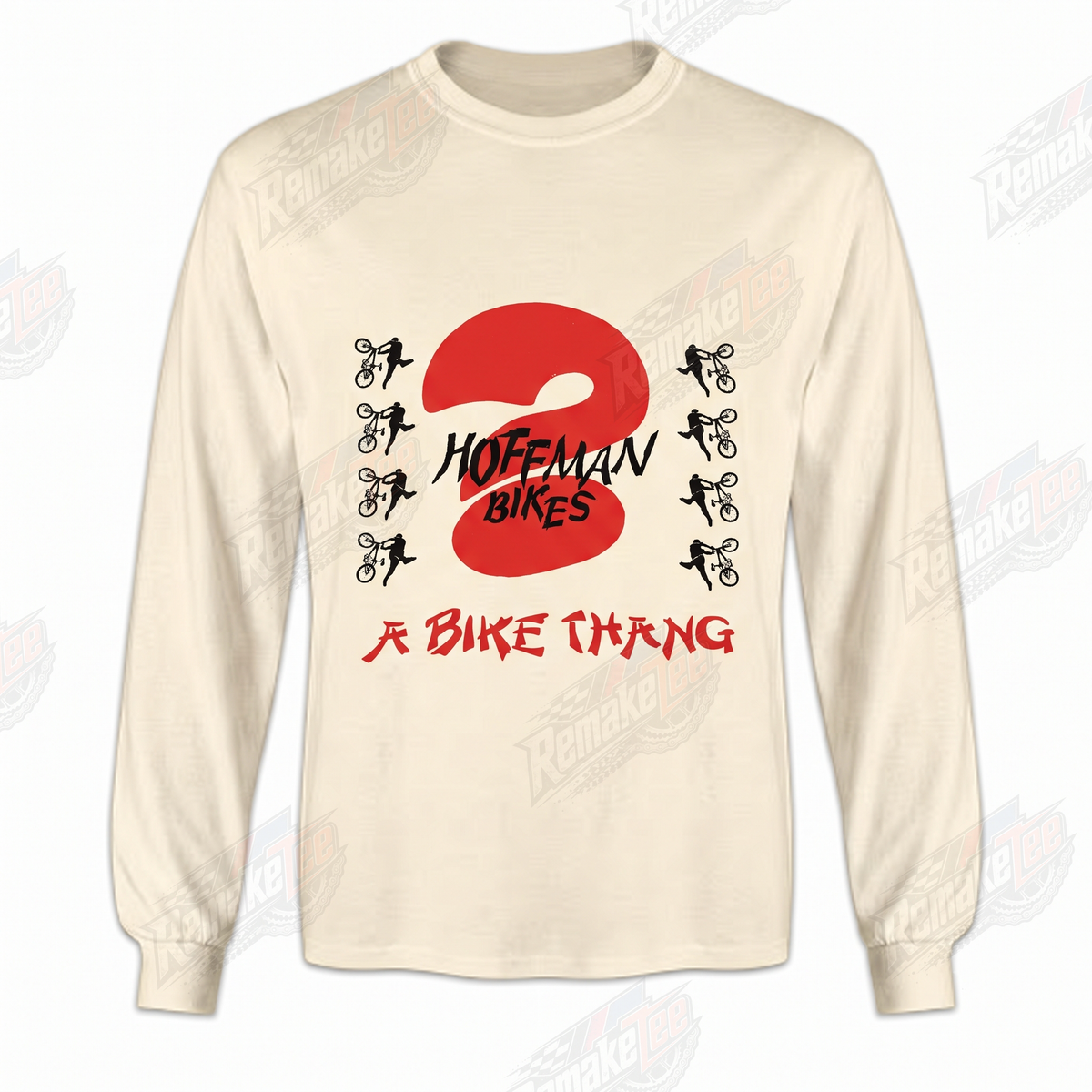 Hoffman Bikes A Bike Thing Cream vintage BMX racing jersey - front view