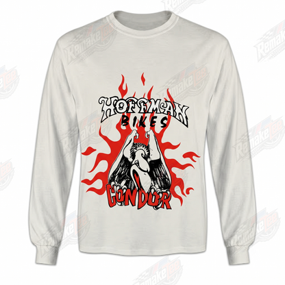 Hoffman Bikes Condor Red Flames vintage BMX racing jersey - front view