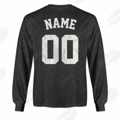 Hoffman Bikes HXB Skull Charcoal 1991 vintage BMX racing jersey - back view