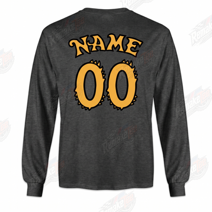 Hoffman Bikes H Logo Gold Charcoal vintage BMX racing jersey - back view