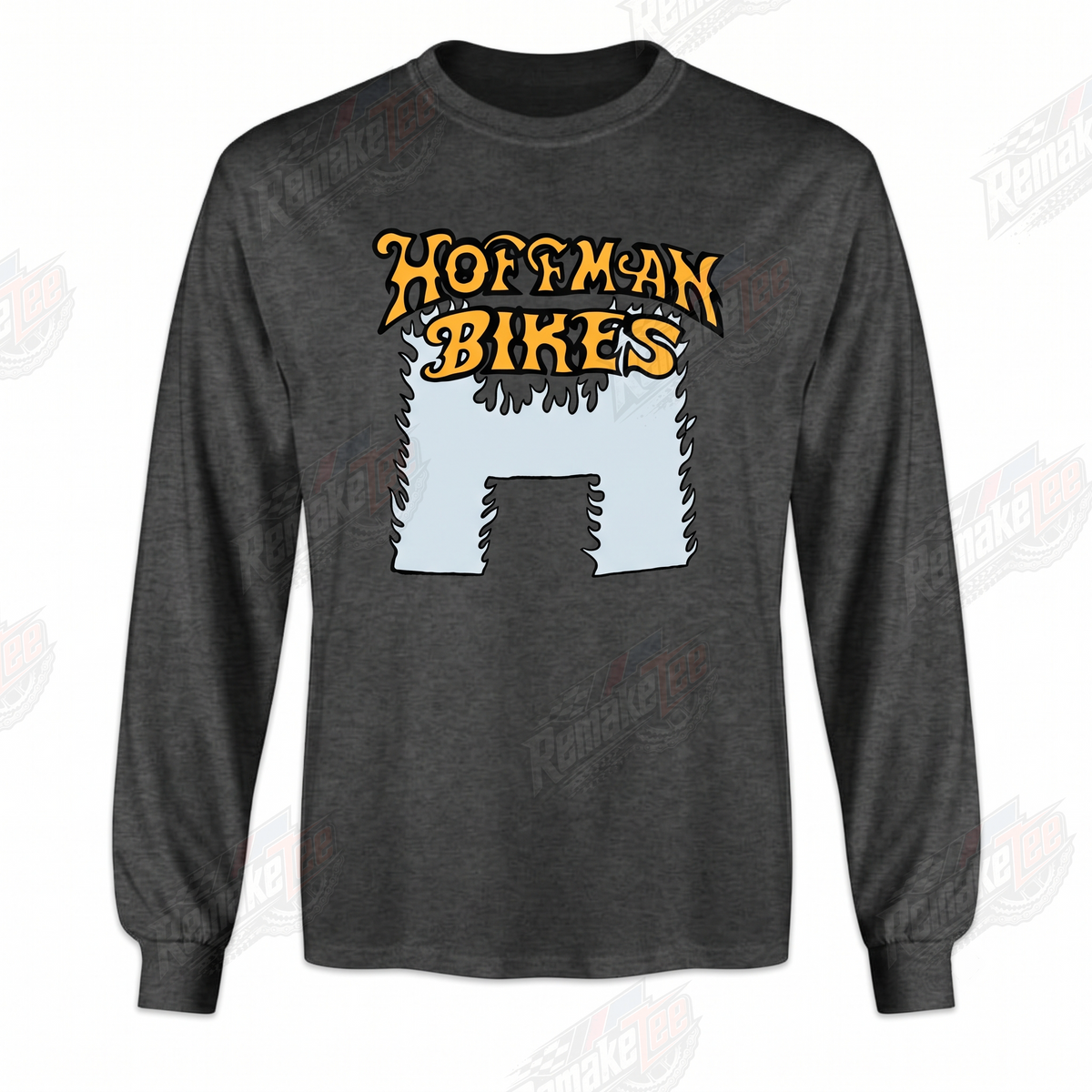 Hoffman Bikes H Logo Gold Charcoal vintage BMX racing jersey - front view