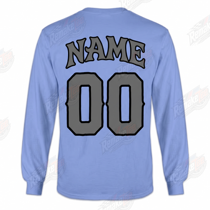 Hoffman Bikes H Logo Periwinkle Blue vintage BMX racing jersey - back view
