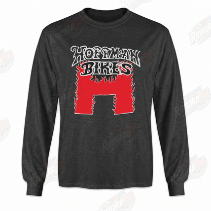Hoffman Bikes H Logo Red Charcoal vintage BMX racing jersey - front view