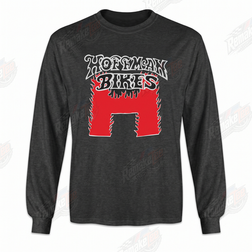 Hoffman Bikes H Logo Red Charcoal vintage BMX racing jersey - front view