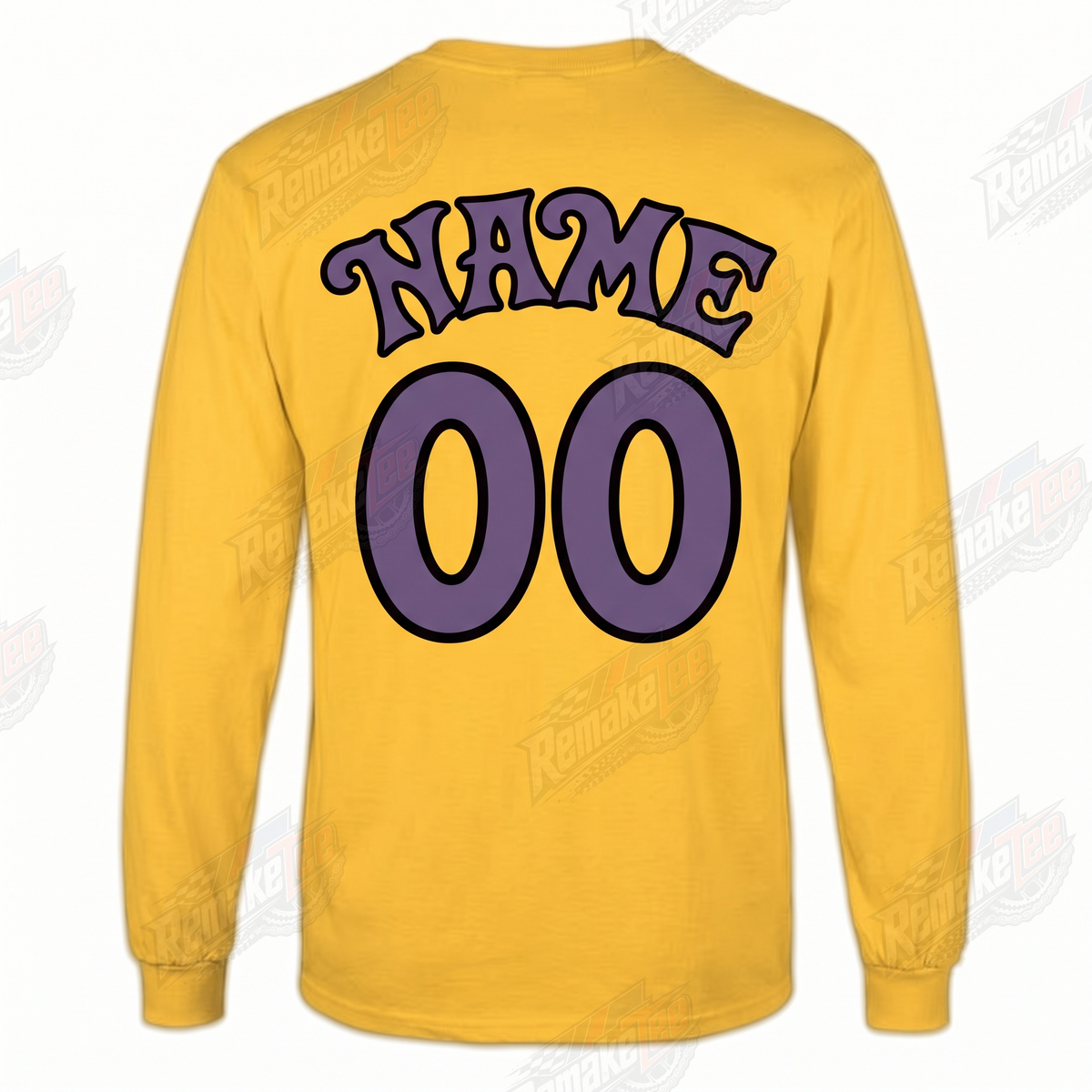 Hoffman Bikes H Logo Yellow Mint Purple vintage BMX racing jersey - back view