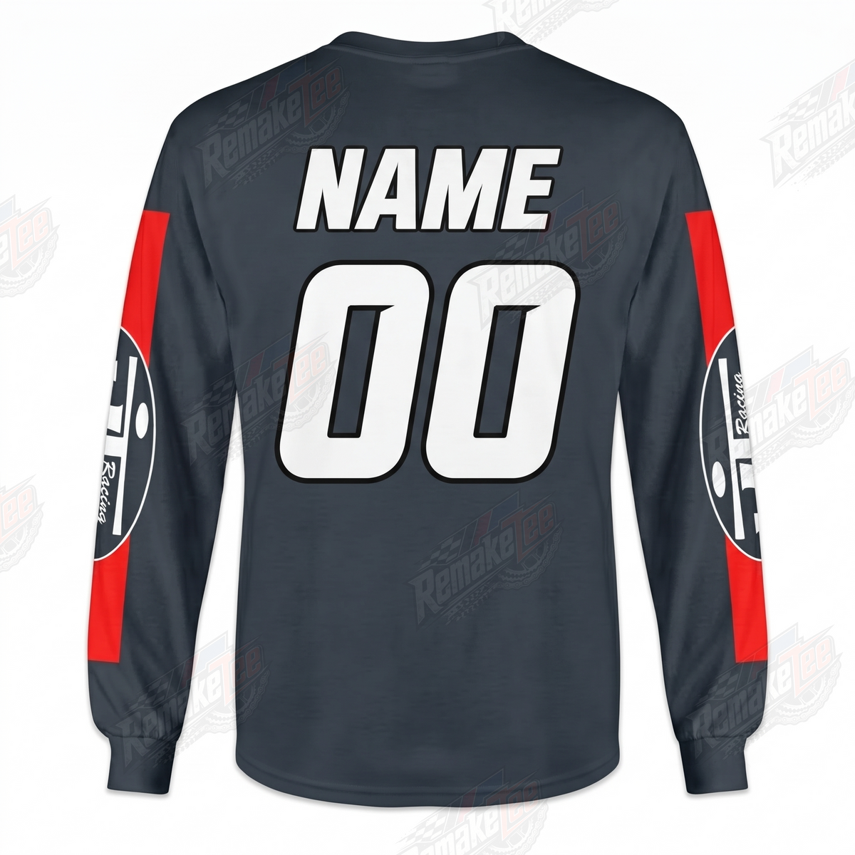 Honda Black Red Checker vintage VMX racing jersey - back product view