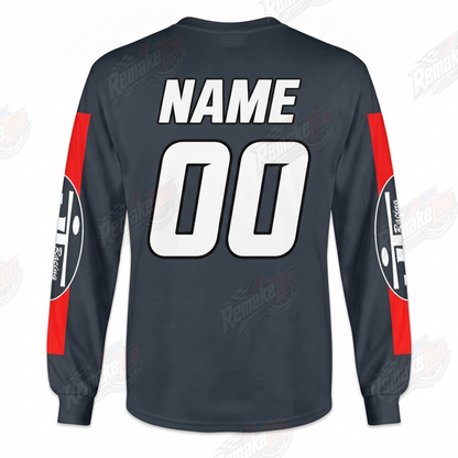 Honda Black Red Checker vintage VMX racing jersey - back product view