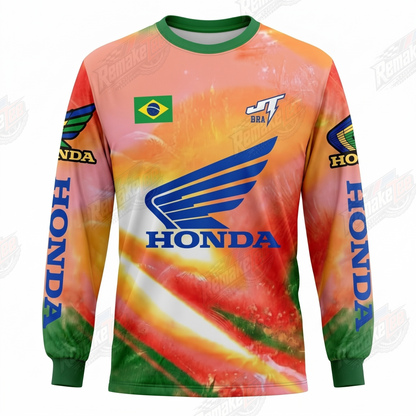 Honda Brazil vintage VMX racing jersey - front product view