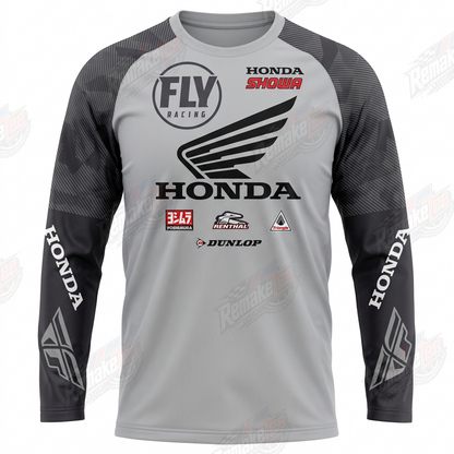 Honda Fly Racing Gray vintage VMX racing jersey - product view