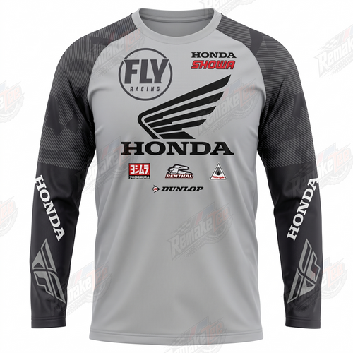 Honda Fly Racing Gray vintage VMX racing jersey - product view