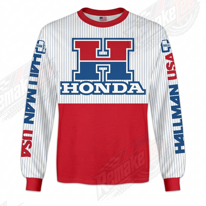Honda Hallman USA Red White vintage VMX racing jersey - front view