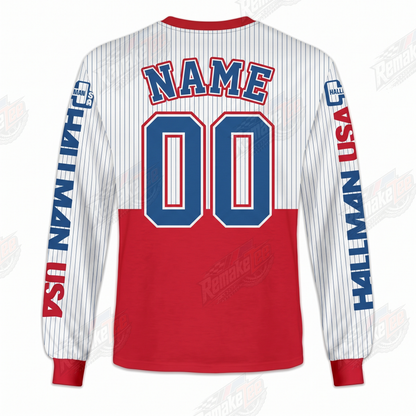 Honda Hallman USA Red White vintage VMX racing jersey - back view