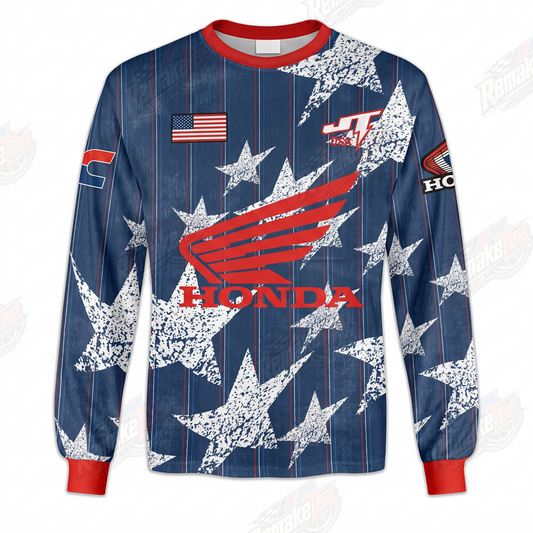Honda Racing Star Stripes vintage VMX racing jersey - product view