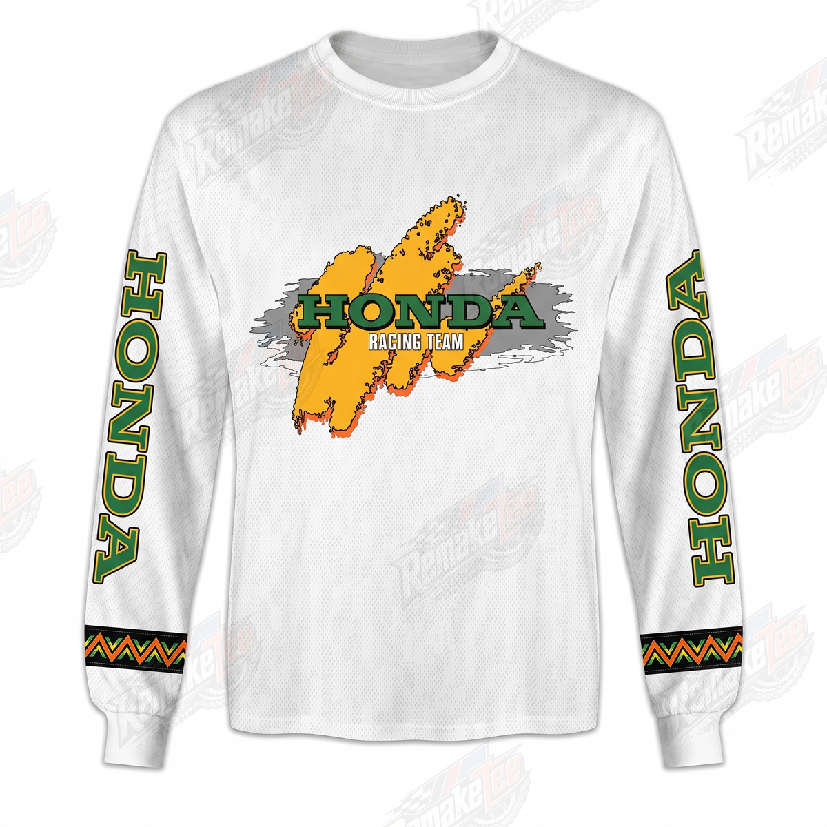 Honda Racing Team Green Orange vintage VMX racing jersey - product view