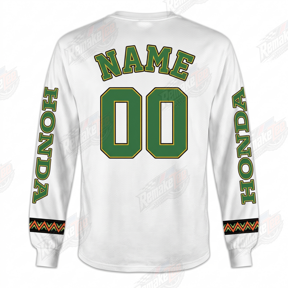 Honda Racing Team Green Orange vintage VMX racing jersey - alternate product view