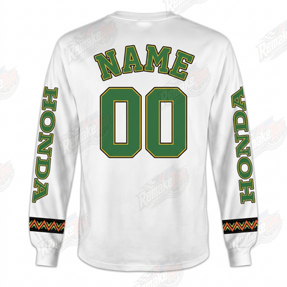 Honda Racing Team Green Orange vintage VMX racing jersey - alternate product view
