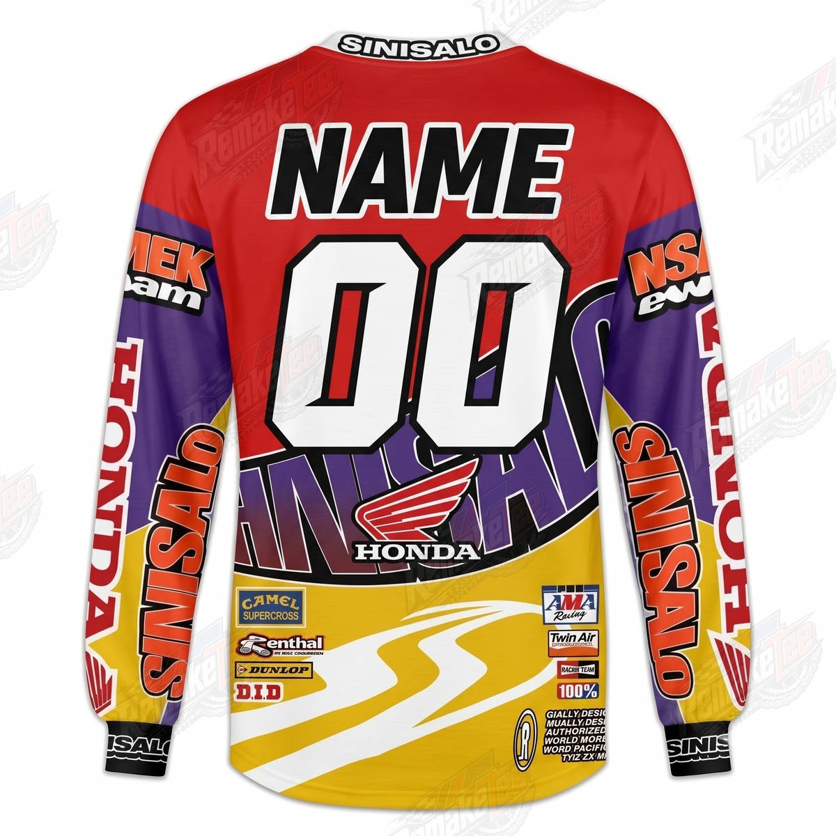 Honda Sinisalo Worldwide vintage VMX racing jersey - alternate product view