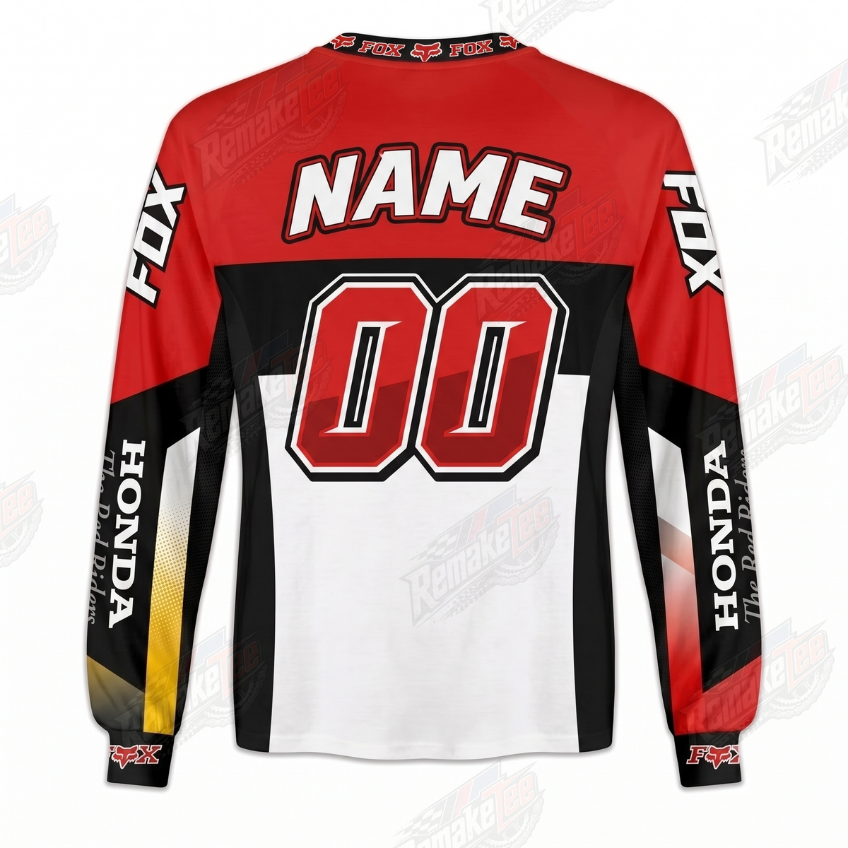 Honda The Red Riders Fox Racing vintage VMX racing jersey - back view