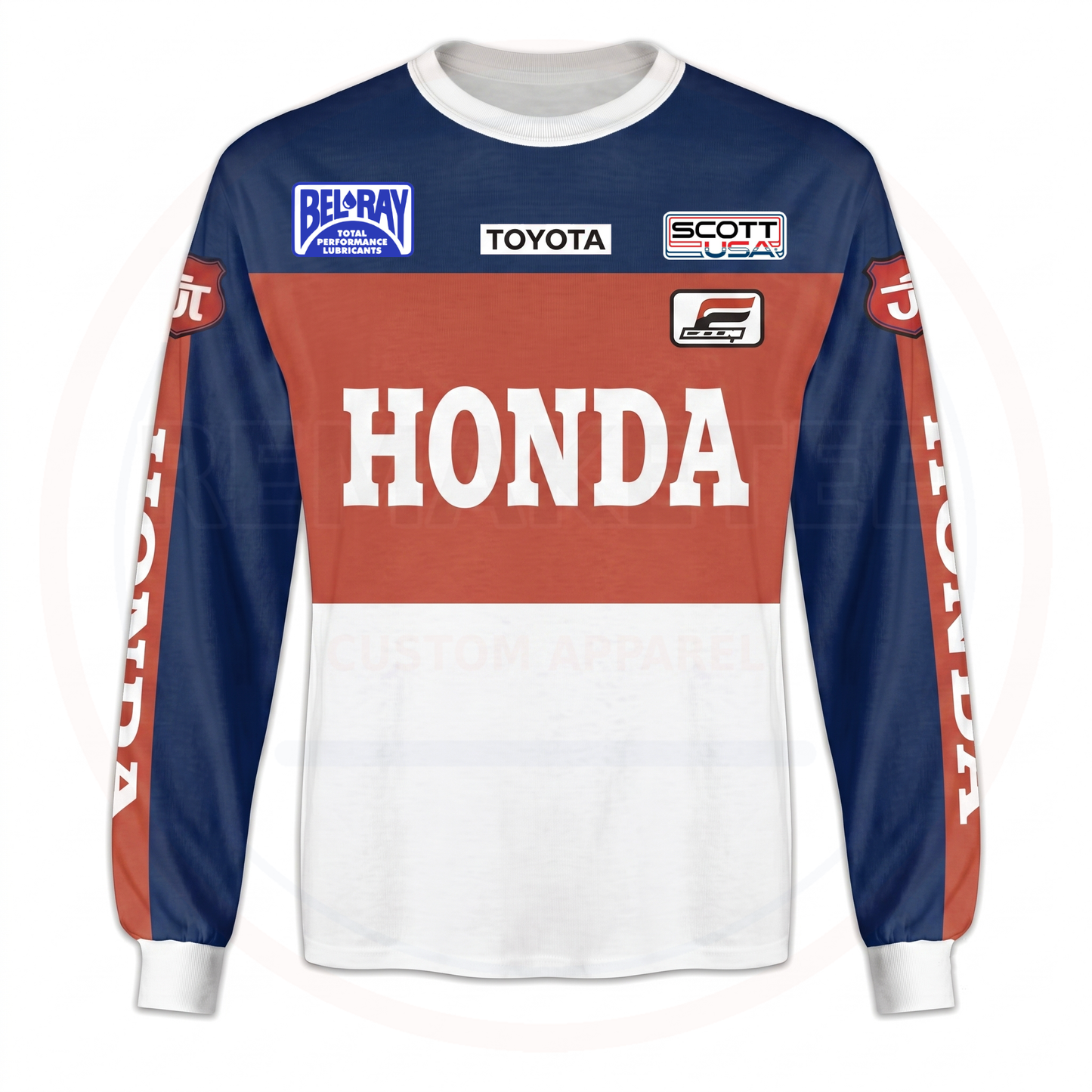 RemakeTee Honda Toyota Bel Ray Scott Usa Custom Vintage Retro VMX Racing Jersey 1292