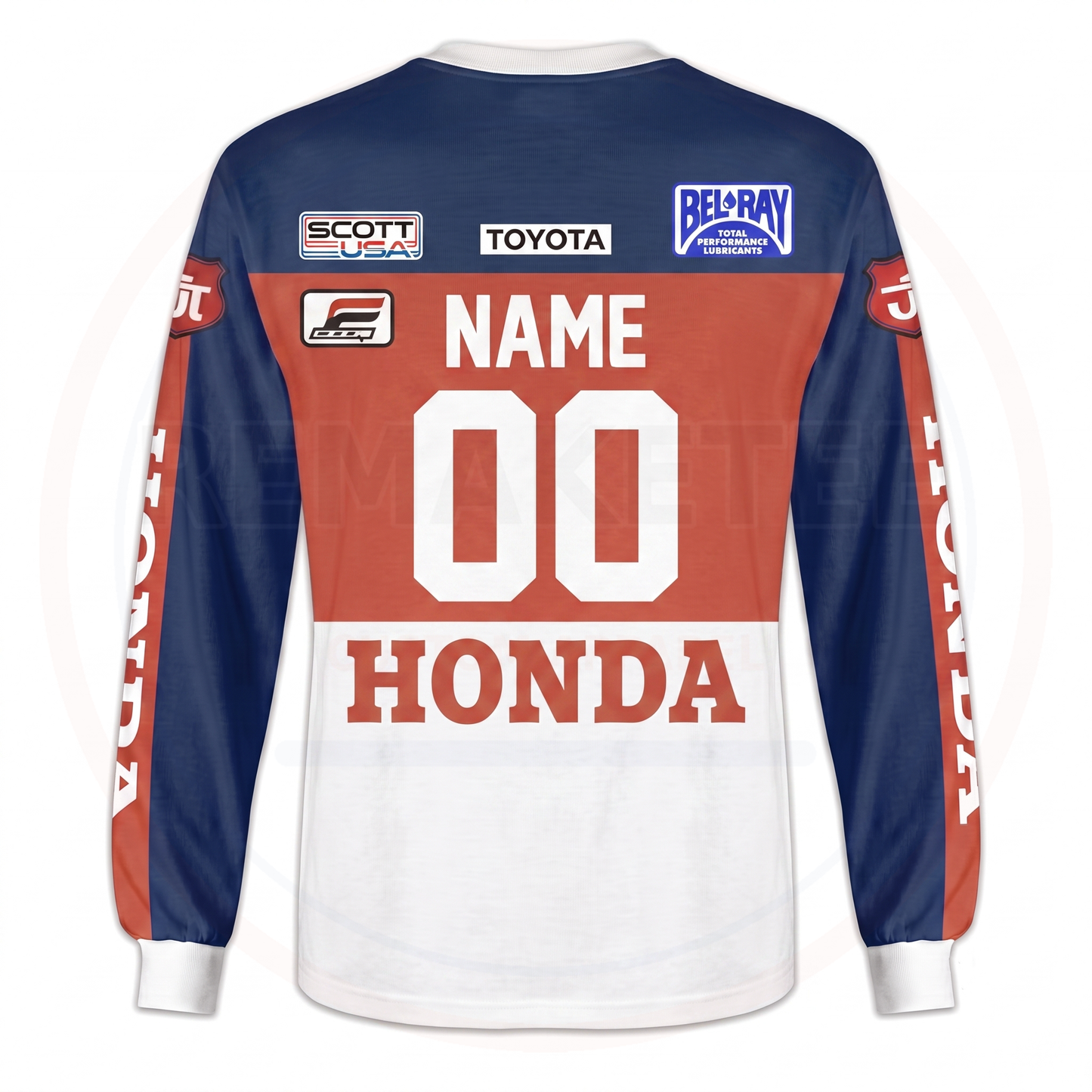 RemakeTee Honda Toyota Bel Ray Scott Usa Custom Vintage Retro VMX Racing Jersey 1292