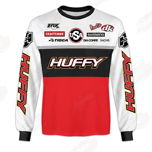RemakeTee Huffy USA Factory Racing Custom Vintage Retro BMX Racing Jersey 1332