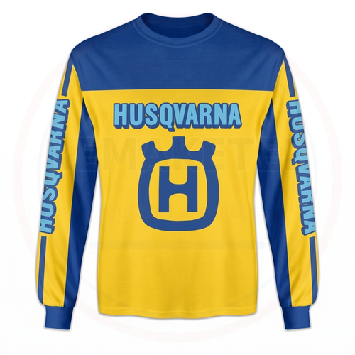 RemakeTee Husqvarna Custom Vintage Retro VMX Racing Jersey 1294