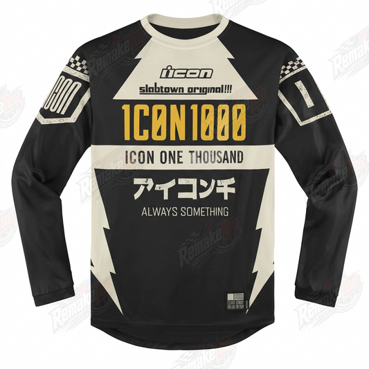 Icon 1000 Black Gold vintage VMX racing jersey - product view