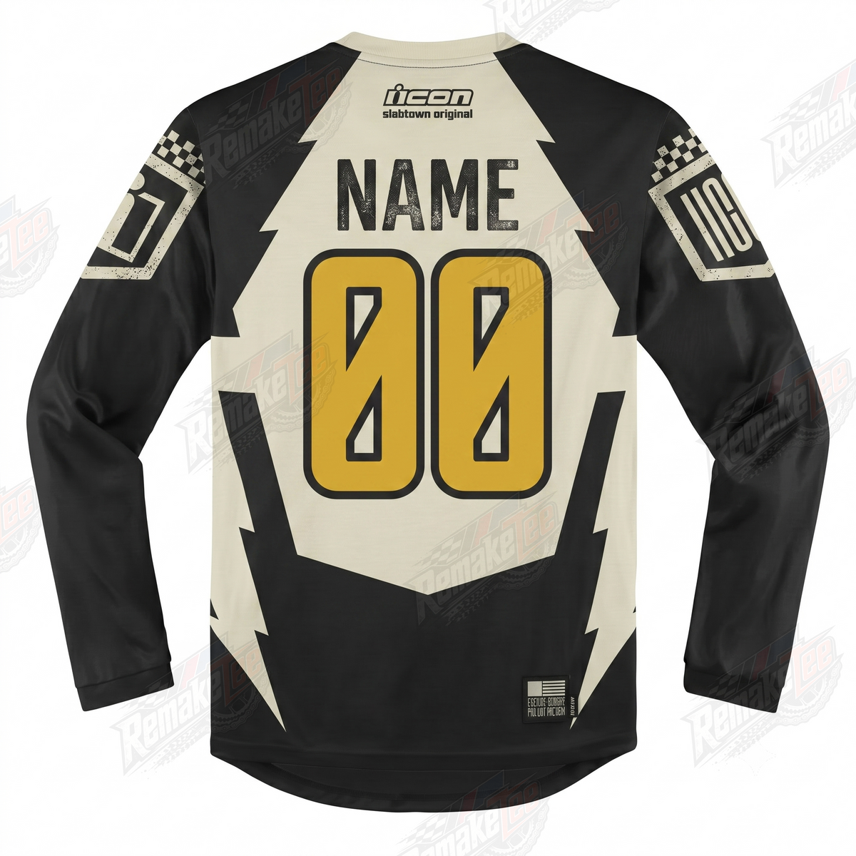 Icon 1000 Black Gold vintage VMX racing jersey - alternate product view