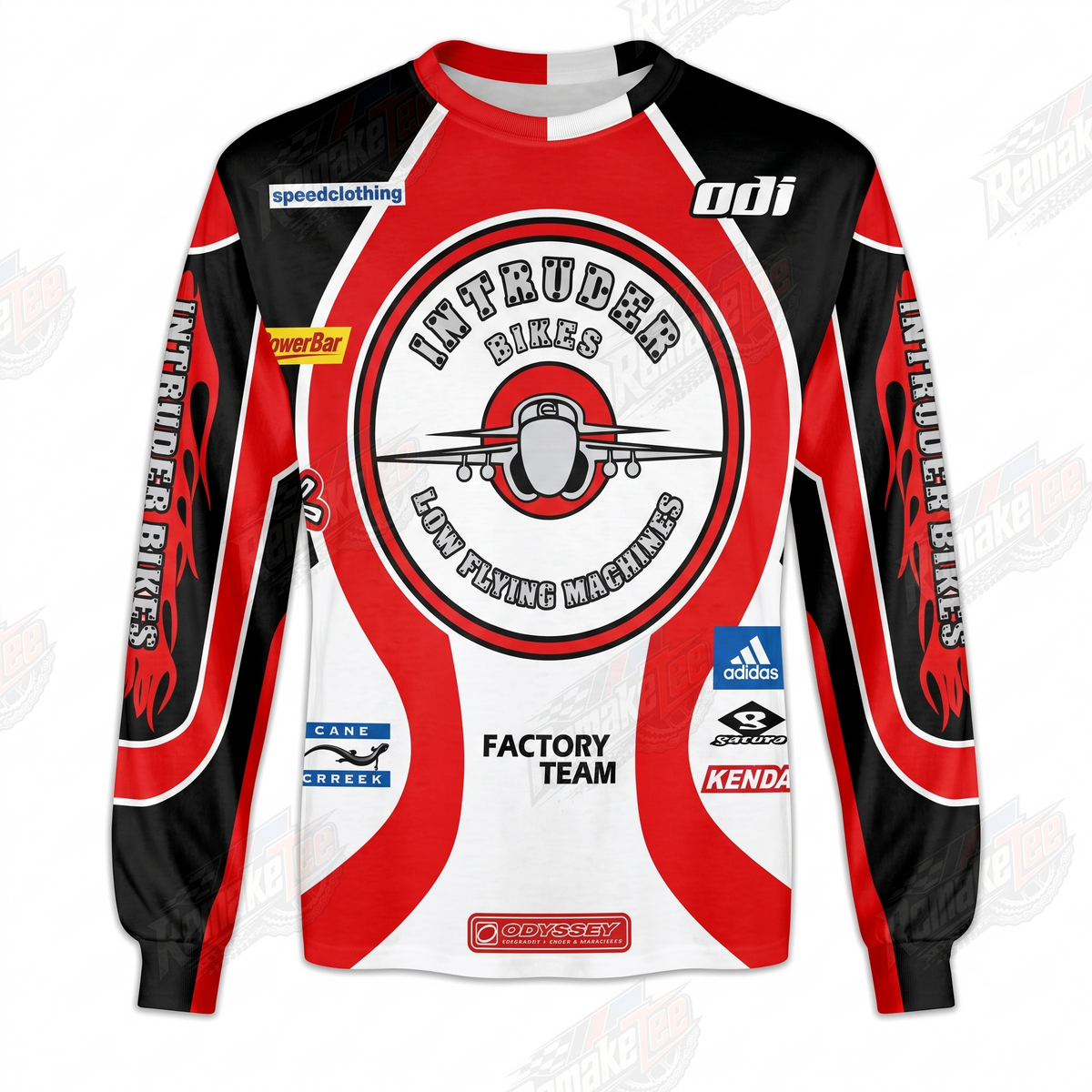 Intruder Bikes Low Flying Machines vintage BMX racing jersey - product view