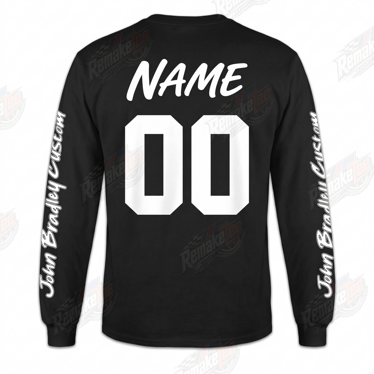 JBC John Bradley Custom Black White American Flag vintage BMX racing jersey - alternate product view