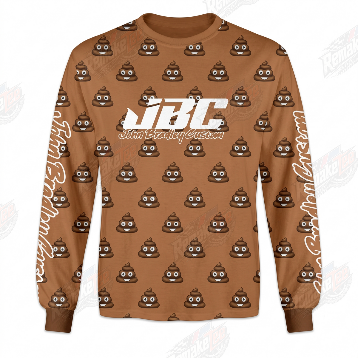 JBC Poop Emoji vintage BMX racing jersey - front product view