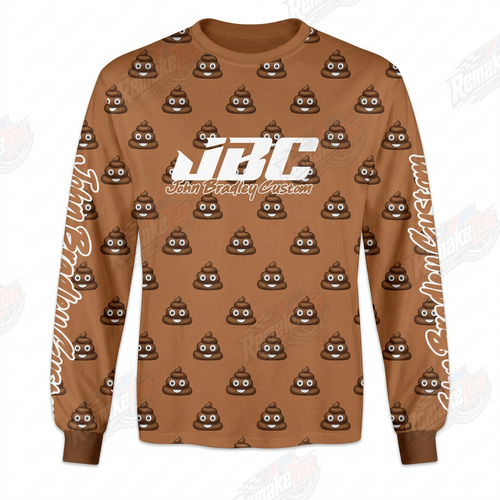 JBC Poop Emoji vintage BMX racing jersey - front product view