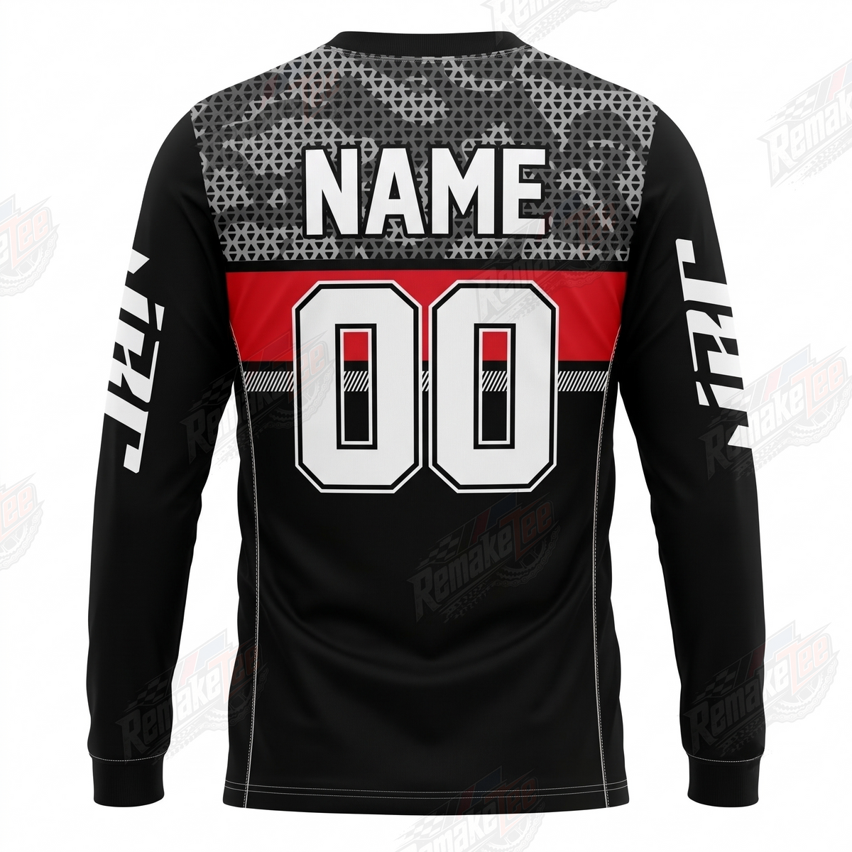 JBC Red Chain Pattern vintage BMX racing jersey - back product view